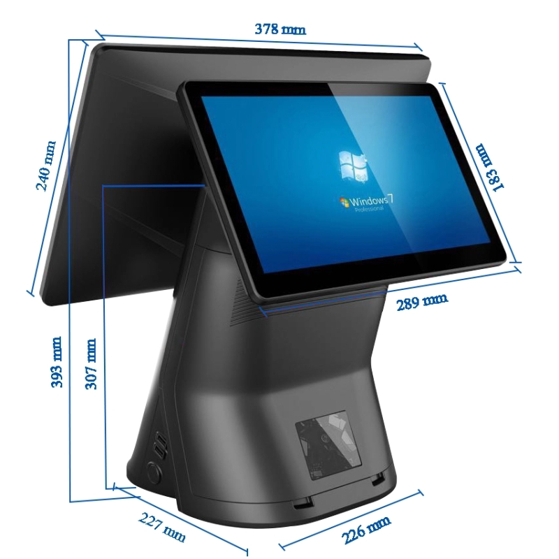 6USB 2RS232 Windows POS System With 80 Mm Thermal Thermal Printer