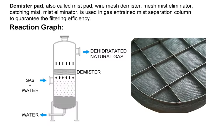 20 Inch Wire Mesh Diameter Pad SS 304 for Distillation Tower