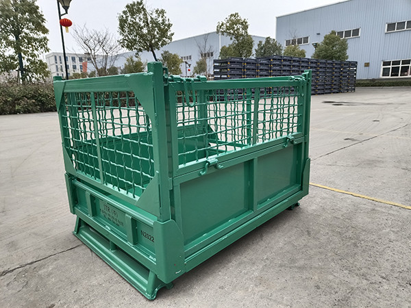 Customized Load Capacity Steel Stillage Cage With Latch Lock For Warehouse