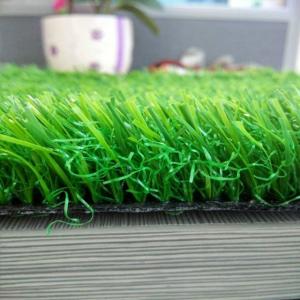 China Green Artificial Grass Yarn / Synthetic Garden Balcony Lawn 14s Every 10cm wholesale