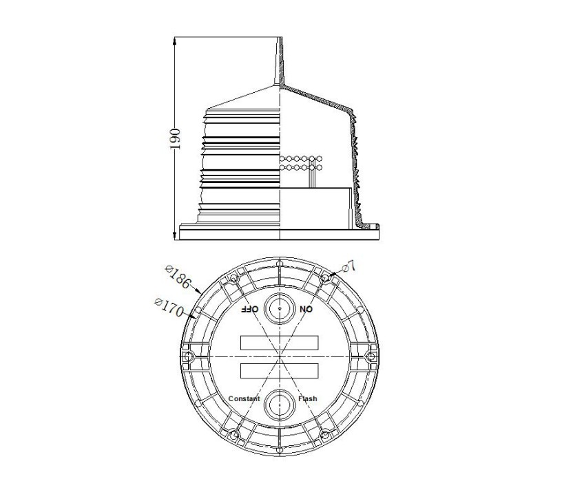 3.2V 3.3AH 2W Solar Ship Marine Light For Barge Yacht