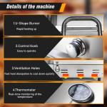 AM-037A Gas Pizza Oven Portable Camping Pizza Grill Outdoor Garden Gas Oven