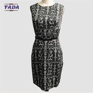 China Ladies spandex frocks casual 2018 fashion dress 100% cotton women winter dresses with belt wholesale