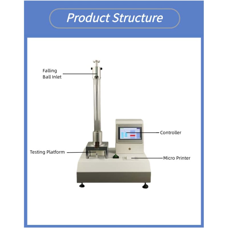 Microcomputer Soft Foam Machine Polymer Material Sponge Plastic Drop Ball Rebound Resilience Tester