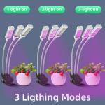 Energy Efficient 3 Head LED Clip Grow Light 72Watt 3h 6h 12h Timing