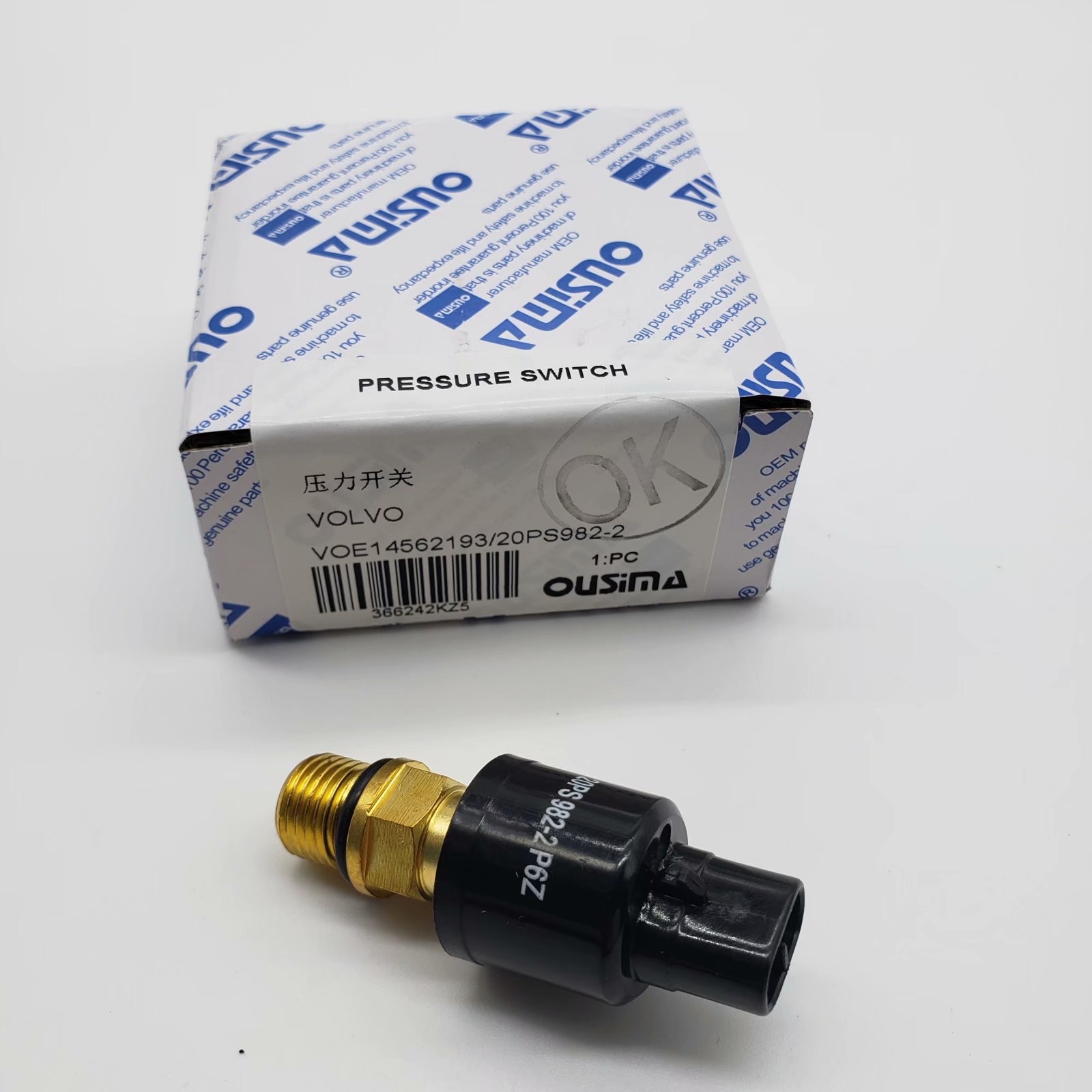 OUSIMA Pressure Sensor Switch 14562193 VOE14562193 20PS982-2 For Excavator Parts