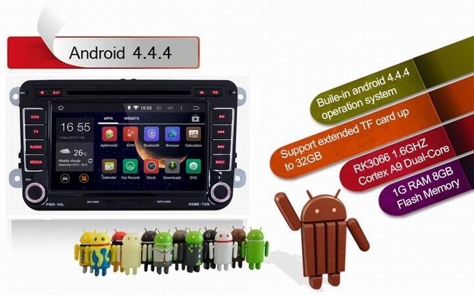 Ouchuangbo Car Navi Multimedia Kit for Volkswagen EOS T5 Transporte DVD Stereo Android 4.4