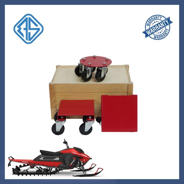 3 Pieces Snowmobile Caster Dolly 1500lbs Capacity 3mm Alloy Steel Wheel Non-Slip