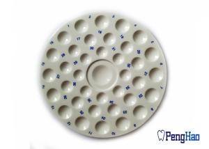 China Round Shape Ceramic Mixing Slab 35 Wells Type For Dental Laboratory wholesale