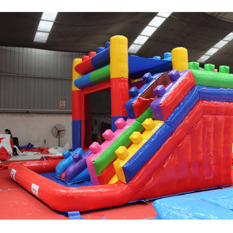 Custom Logo Printed Jump House Inflatable Bouncer Jumping Castle With Slide 14 Years up