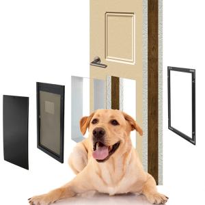 China Easy Install Aluminum PET Door Lockable Double Magnetic PET Doors wholesale