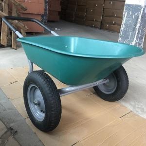China Heavy Duty Folding Hand Trolley Plastic 2 Wheel Steel Wheelbarrow Pneumatic Tyre wholesale