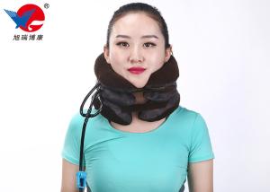 China Free Size Black Cervical Traction Collar Encrypted Knitted Full Elastic Flannel Material wholesale