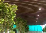 Roller Coated Wood Color Aluminum Baffle Ceiling For Shopping Mall 12 Years