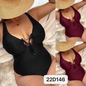 China Sexy Womens Plus Size Swim Wear Solid Color Pearl Bathing Suits For Plus Size Women on sale