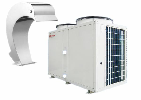 42kw Air To Water Heat Pump In Combination With Swimming Pool Water Curtain