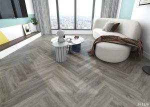 China 610mmx128mm Herringbone SPC Flooring Real Wood Grain Texture wholesale