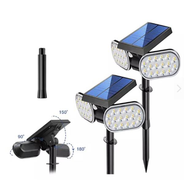 Wireless Solar Powered Wall Lights Waterproof Landscape Spotlights Outdoor For