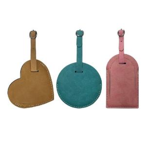 China Custom Blank Sublimation PU Leather Luggage Tag For Sublimation Printing wholesale