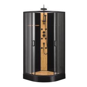 China Shower Cabin with White acrylic tray 850*850*2250cm black aluminium wholesale