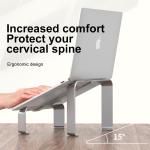 350g Solid Feet 17.3Inch Silver Notebook Desk Stand Liftable