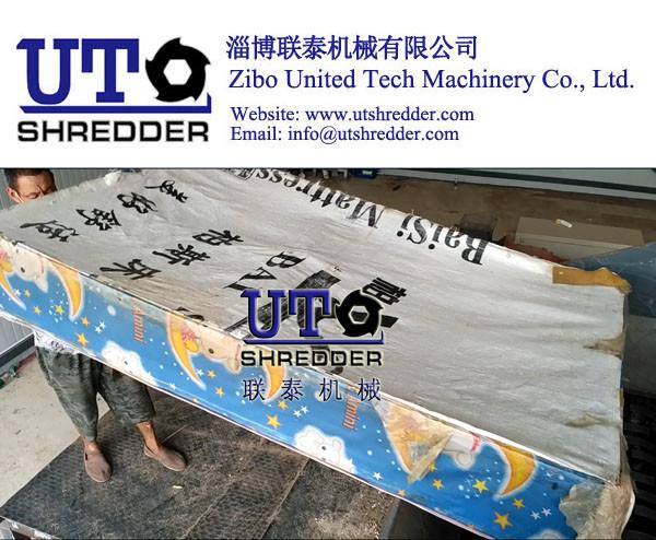 scarp bed shredder/ bed crusher/ double shaft shredder, waste furniture shredder
