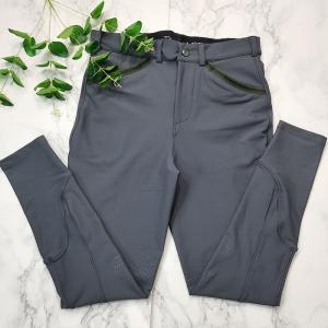 China Custom Logo Gray Equestrian Pants For Men Half Knee Silicone wholesale