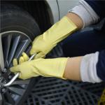 Chemicals Resistance Heavy Duty Long Sleeve Industrial Rubber Gloves Unlined