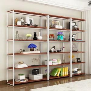 China Carbon Steel Metal Frame Wood Shelves Grocery Store Acrylic Display Shelf wholesale