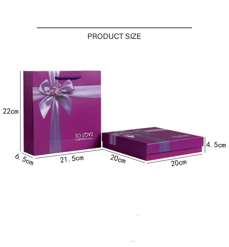 Custom Chocolate Gift Box with Inset Birthday Wedding CDandy Cookie Paper Packaging