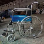 Surgical Care Folding Steel Wheelchair With Solid Castor