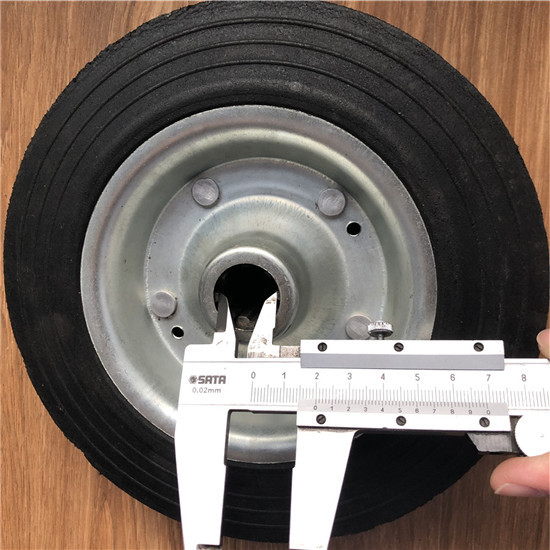 8x2 Solid Rubber Wheels For Trolleys Steel Hub Solid Rubber Tires For Dolly