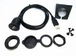 Waterproof Flush Mount USB Cable / Car Charger Cable Copper Conductor