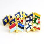 Soft Enamel Metal Pin Badges Custom Country Flag Pin Badge