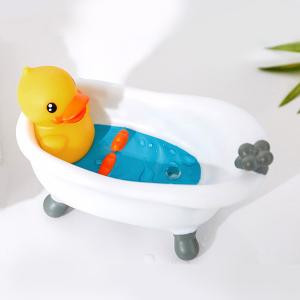 China Bathtub Shape PVC Plastic Toys Soap Dish OEM Non Phthalate Pvc Material wholesale