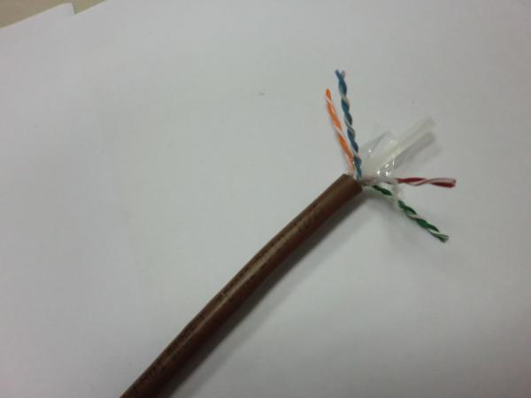 HDPE Insulation UTP Cat6A Lan Cable 0.57mm 305M Solid Bare Copper Conductor