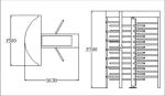 LED Display Full Height Turnstile Security Ent