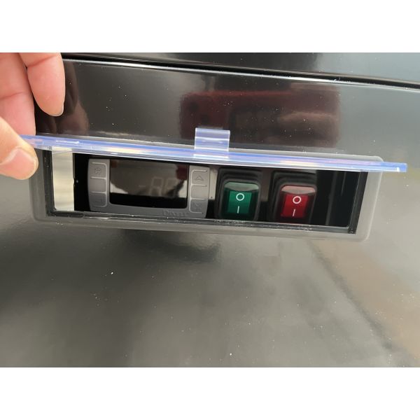 Black Vertical 3 Door Display Chiller With Self Contained Condensing Unit