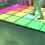 RGB Color Illuminated Dance Floor , Outdoor Interactive LED Dance Floor For Kids