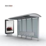 Aluminum Profile 4200mm Length Outdoor Bus Shelter Static Scrolling Poster