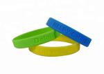 Customized Debossed Sports Silicone Wristbands 202x12x2mm Solid Colors