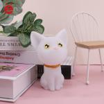 Bedroom Night Lights Lamps White 3D Kat Non Phthalate Pvc Material ODM