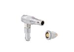 Elbow 90 Degree Circular Push Pull Connectors , Cable Mount Connector Multipole