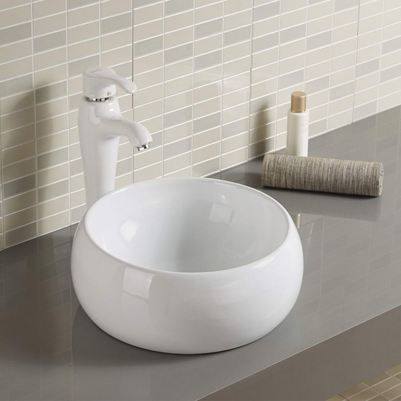 Space Saving Ceramic Counter Top Bathroom Sink Sanitary Ware White Or Black Wash Basin