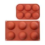 Food Grade LFGB Approved Silicone Semicircle Mold , Silicone Chocolate Mold Six