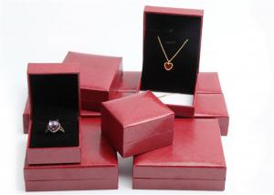 China Pink Ring Jewelry Box Case , Rectangle Jewelry Storage Box  Eco - Friendly wholesale