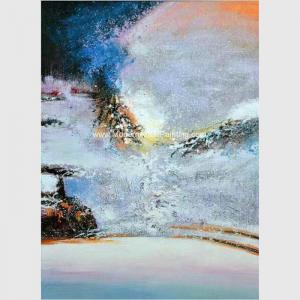 China Hand Painted Abstract Landscape Paintings Modern Wall Art on Canvas for Decor on sale