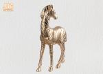 Table Decor Polyresin Zebra Statue Fiberglass Animal Sculpture Gold Leafed