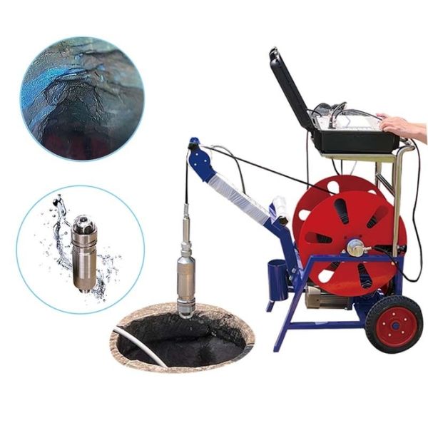 12 Inch Underground Camera With 360 Degree Rotary Borehole Inspection Camera