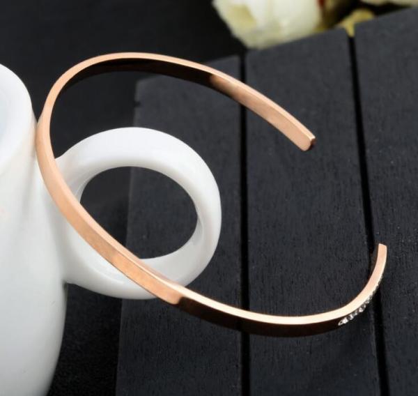 High-End Stainless Steel Jewelry Bracelet, Open Bangles, Stainless Steel Cuff
